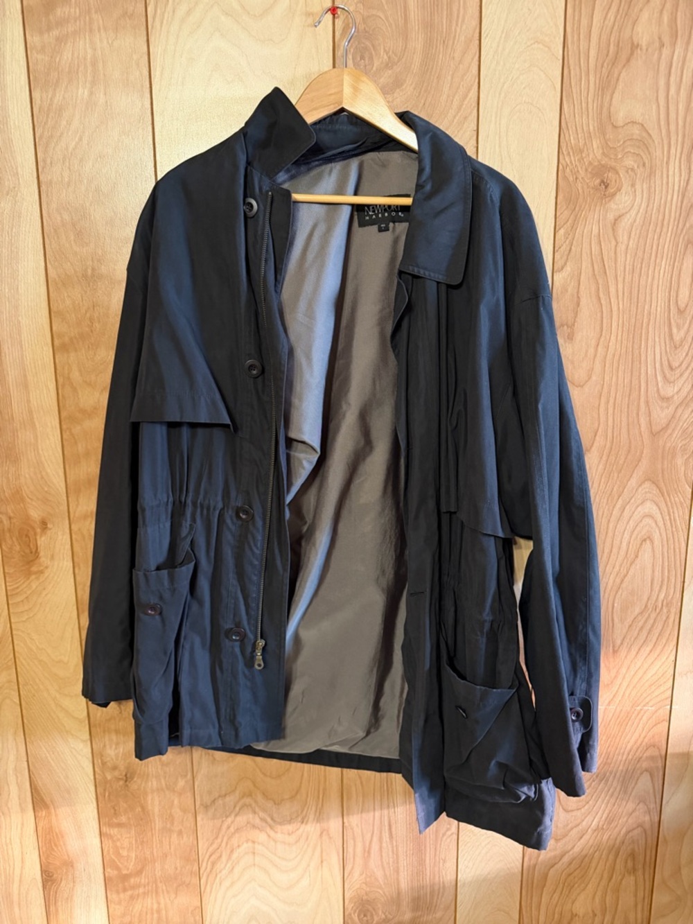 Black lightweight utility jacket